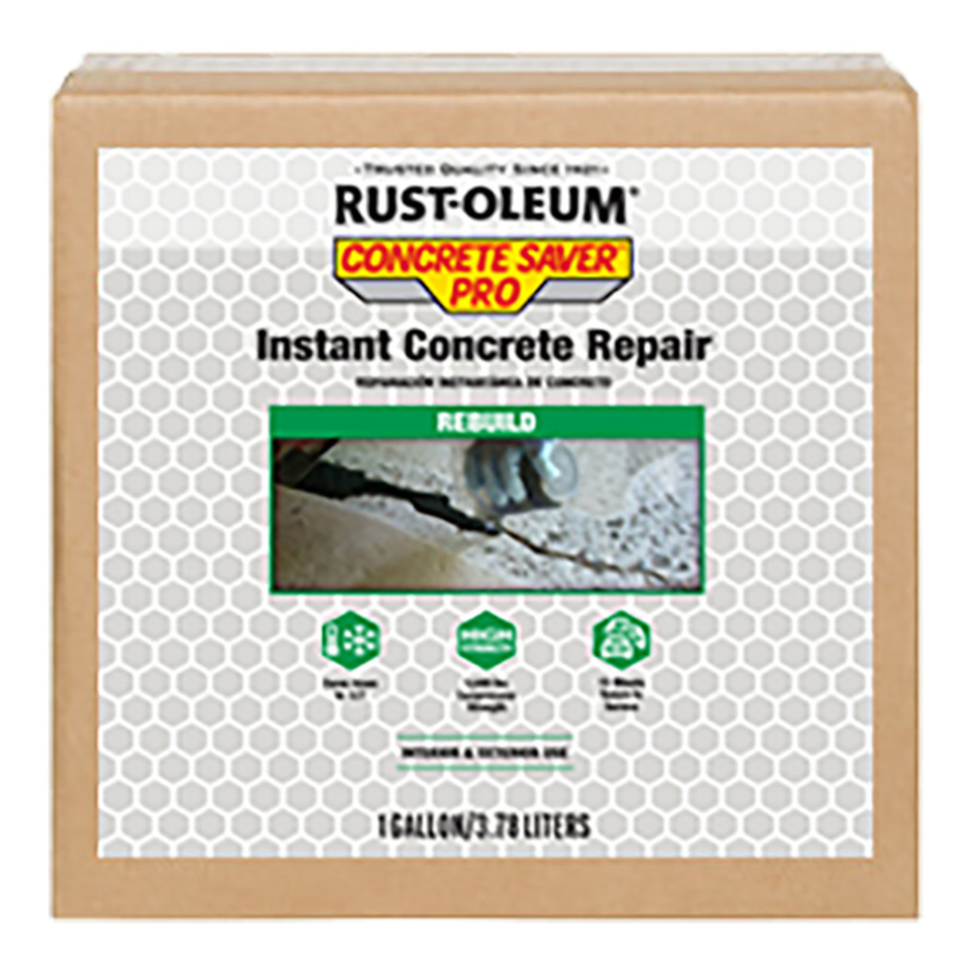 Rust-oleum, Instant Concrete Repair Kit, Gray, 1 Gallon, Container Size 1 Gal, Model# 392538DS